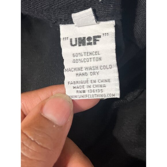 UNIF Women Pants Ruched Bottom in Black size 27 - Picture 5 of 14